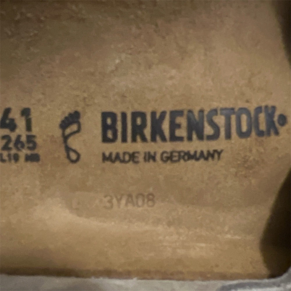 Birkenstock Arizona Suede Taupe Sandals EU 41 L10 M8 Regular Fit Slide 051461 - Picture 5 of 5